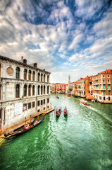 View from the Rialto Bridge in Venice, Italy