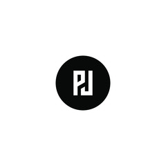 PJ Letter Logo company simple design