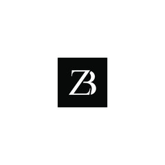 Abstract letter ZB logo vector.