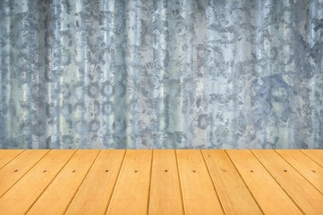 wood floor and aluminium wall background