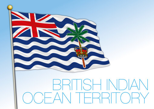 British Ocean Territory official national flag, vector illustration