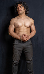 Fototapeta na wymiar young indian male bodybuilder
