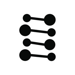 DNA icon , science vector illusration emblem isolated , template logo , outline solid background white