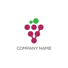 Wine, grape logo design template. Vector illustration of icon.
