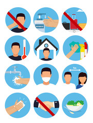 Fototapeta premium Hand sanitizers. coronavirus hygiene products stop viruses coronavirus. Hygiene product.