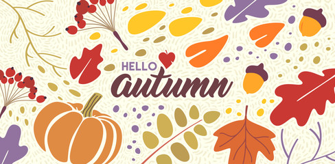 Autumn vector background concept for web
