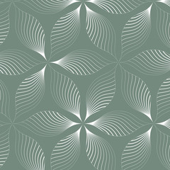 Vector pattern, repeating abstract linear flower or flora pattern. Pattern is clean for fabric, printing, wallpaper. Pattern is on swatches panel.