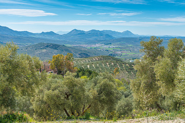 Panoramic View of "Villanueva of Trabuco" from "High Viewpoint". Malaga. Spain.