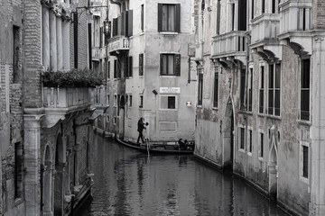 wonderful view of the Canal Grande in Venice at first light in the morning