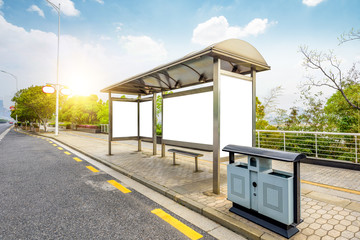 The bus stop shelters and advertising light boxes 