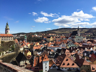 Aerial view of Cesky Krumlov