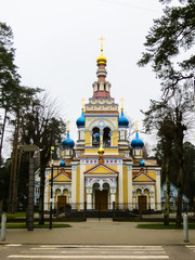Fototapeta na wymiar Church of Our Lady of Kazan in Jurmala, Latvia. March 2, 2020.