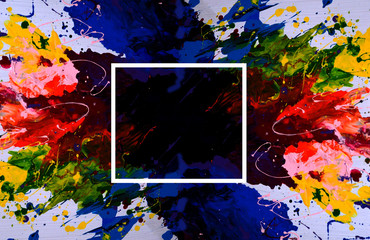 Colorful oil painting abstract   background.