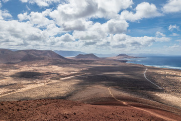 Naklejka premium Landscape on island La Grasiosa, Canary Islands