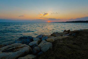 Beautiful beach sunset Side Turkey
