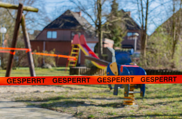 Kinderspielplatz gesperrt wegen dem Corona Virus