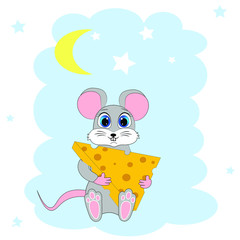 cute mouse cartoon character illustration 