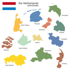 country the Netherlands colored