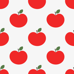 Red apples seamless pattern.