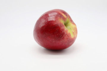 red and juicy apple isolated on white background