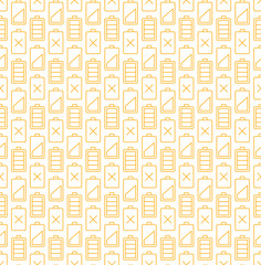 Seamless pattern with batteries. Background for fabric, wallpapers, cards and wrapping paper.