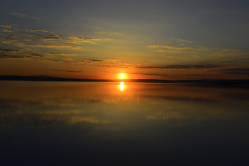Sunset at Salt Lake ( Tuzgölü ) Aksaray, Turkey.