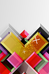 Metal arrow shape background. Abstract geometric background with 3d effect composition For Wallpaper, Banner, Background, Card, Book Illustration, landing page