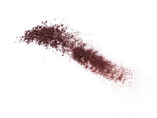 Coffee or chocolate powder isolated on white background