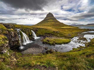 Kirkjufell on Snaefellsjökull peninsula, Iceland is a very famos place if you have seen it you will never forget this