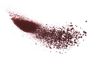 Coffee or chocolate powder isolated on white background
