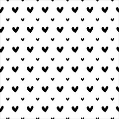 Heart seamless pattern/ Design elements/ Hand drawn vector illustration
