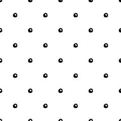 Motif à pois sans couture avec des points noirs dessinés à la main sur fond blanc/ Vintage background/ Vector illustration