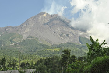  the volcano in central java magelang indonesia