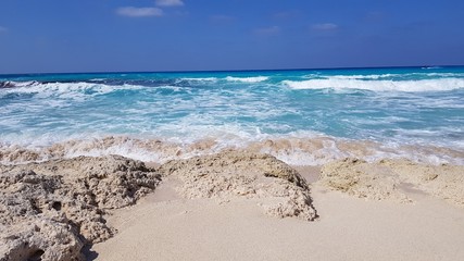 Sun set on the beach in Egypt north coast / dahab / hurgada / sharm el sheikh / taba / alexandria  - best place for vacation under umbrella  - holiday relaxation beach sand inspiration happiness  tan.