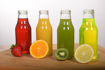 Obraz na płótnie Canvas healthy juices from fresh fruit