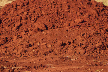 Red ground soil texture in brazil