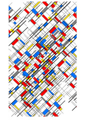Seamless abstract mosaic pattern. (Mondrian inspiration)