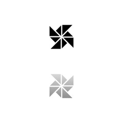 Paper Windmill icon flat