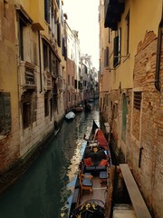 Parking Gondola in Venice
