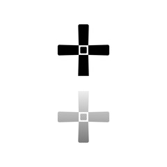 Obraz premium Halloween Grave Cross icon flat