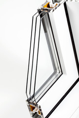 Obraz premium Plastic window profile with triple glazing