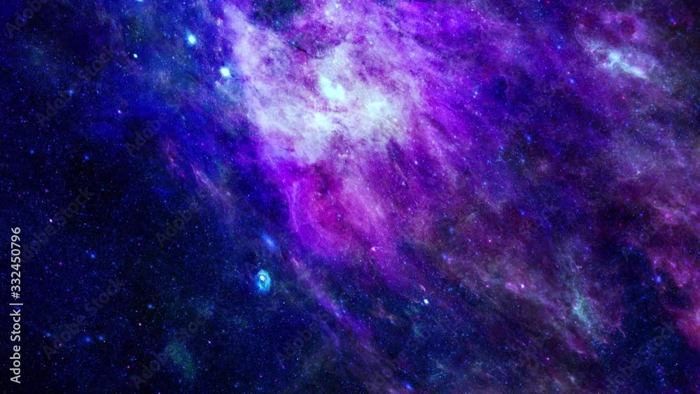 Wall mural animation view to travelling across the universe in moving