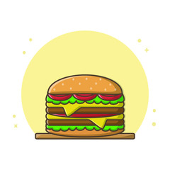 Burger Food Icon Design Vector
