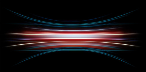 Abstract background of long explosure tale light on black ,Technology backgroud