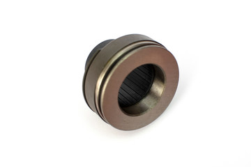 Clutch release bearing isolated on white background. Spare parts.