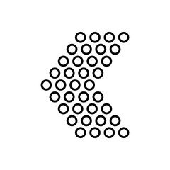 Arrow outline icon isolated. Symbol, logo illustration for mobile concept and web design.