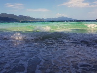 waves in beach
