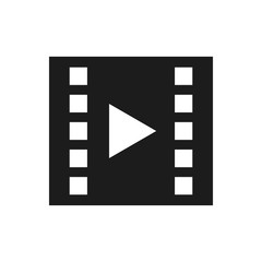 Play outline icon isolated. Symbol, logo illustration for mobile concept and web design.