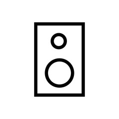 Speaker outline icon isolated. Symbol, logo illustration for mobile concept and web design.