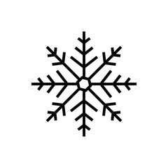 Snowflake outline icon isolated. Symbol, logo illustration for mobile concept and web design.